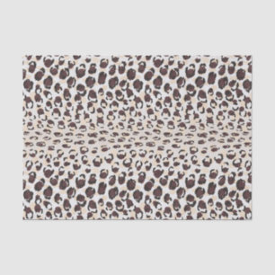 Modern chic brown cheetah print pattern monogram tissue paper