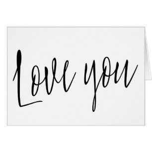 Modern chic calligraphy  "Love you"