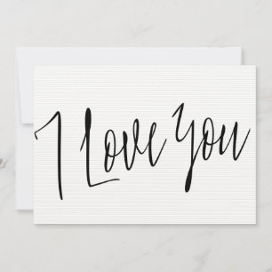 Modern Chic Calligraphy Style  "I love you"