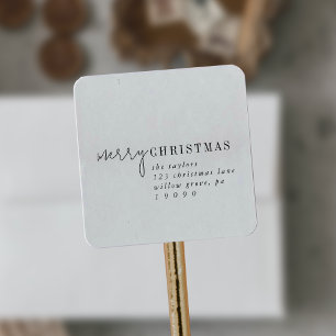 Modern Chic Christmas Return Address Envelope Seal