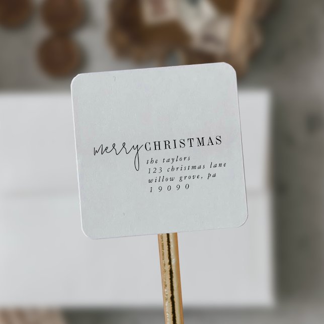 Modern Chic Christmas Return Address Envelope Seal (Creator Uploaded)