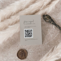 Modern Chic COLOR EDITABLE QR Code RSVP