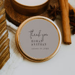 Modern Chic COLOR EDITABLE Thank You Stickers<br><div class="desc">These modern chic colour editable thank you stickers are perfect for a simple wedding reception. The minimalist boho design features rustic unique and stylish bohemian typography in a cream tan beige colour. In the design view, easily change the colours on this design if needed to suit your wedding colour palette....</div>
