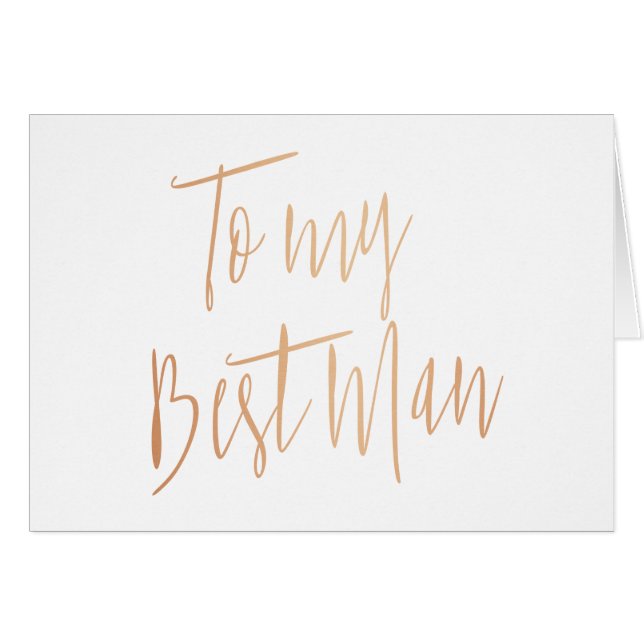 Modern Chic Copper To my best man (Front Horizontal)