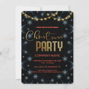  Modern Chic Corporate Christmas Party  Invitation