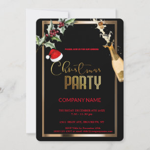 Modern Chic Corporate Christmas Vintage Decoratio Invitation