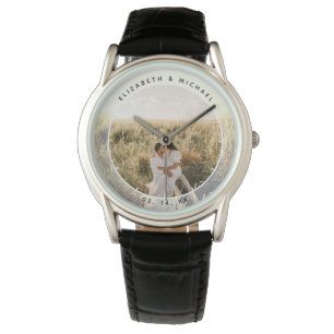 Modern Chic Couple Wedding Anniversary Photo Watch