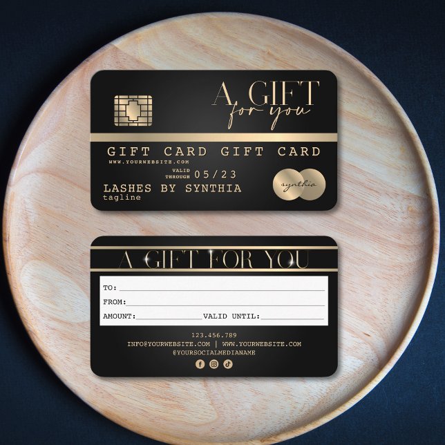 Modern Chic Credit Card Gift Card Certificate  (Creator Uploaded)