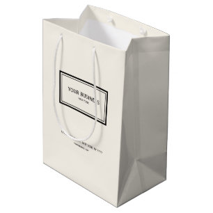 Modern Chic Custom Business Name Promotional Chic Medium Gift Bag