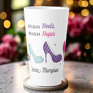 Modern Chic Custom Womens Shoes Latte Mug
