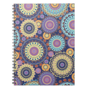 Modern Chic Cute Trendy Colourful Pattern Class Notebook
