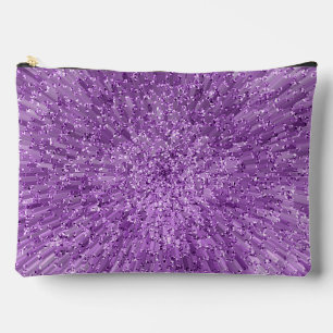 Modern, chic design in purple with glitter effect accessory pouch