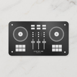 Modern Chic DJ Controller Business Card