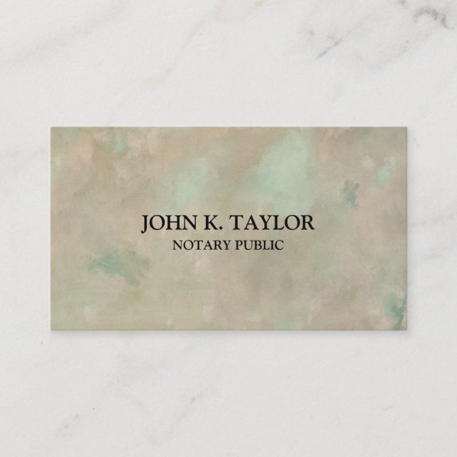 Modern chic elegant notary public business card (Front)