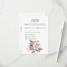 Modern Chic Elegant Romantic Pink Rose Wedding