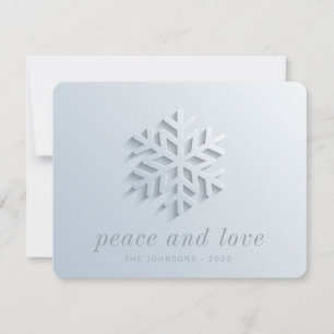 Modern Chic Elegant Snowflake Holiday Card