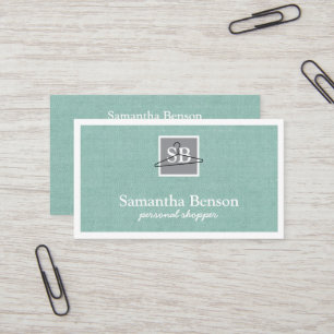 Modern chic fashion stylist personal shopper business card