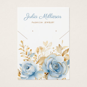 Modern chic floral necklace earring display card 