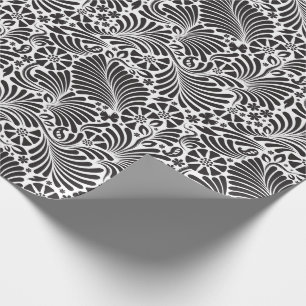 Modern Chic Floral Pattern Wrapping Paper