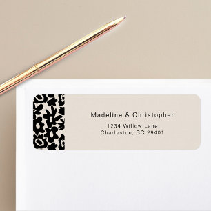 Modern Chic Floral Wedding Return Address Label