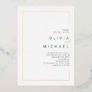 Modern chic frame minimalist photo wedding