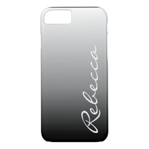 Modern chic girly customisable grey ombre iPhone 8/7 case