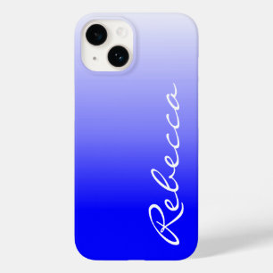 modern chic girly customisable ombre blue Case-Mate iPhone 14 case