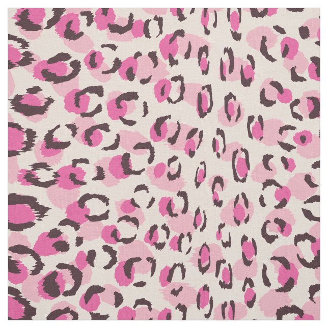 Modern chic girly pink cheetah print pattern fabric (Swatch)