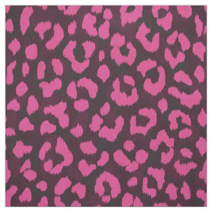 Modern chic girly pink cheetah print pattern fabric