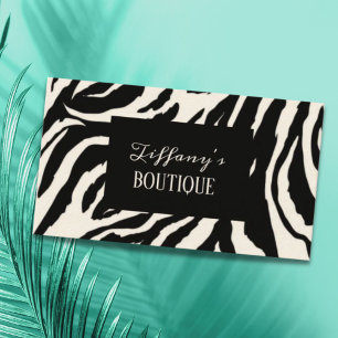 modern chic girly Zebra print Business Cards
