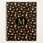 Modern Chic Gold Leopard Pattern Mongorammed