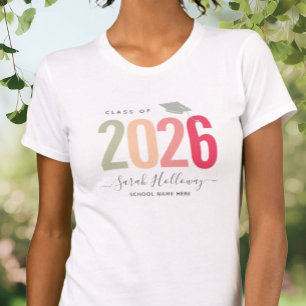 Modern Chic Graduation Blush Pink Grad Celebration T-Shirt
