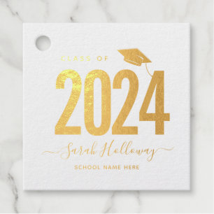 Modern Chic Graduation Blush Pink Grad Party Favour Tags
