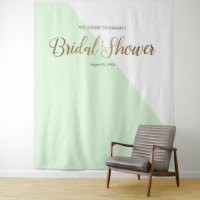Modern Chic Green Gold Personalised  Tapestry