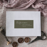 Modern Chic | Green Recipient Guest Address Labels<br><div class="desc">These modern chic green recipient guest address labels are perfect for stylish wedding invitations, holiday cards and more. This simple boho design features classic sophisticated calligraphy in rustic olive green and white. Customise each label with the name and address of your guests. 21 labels per sheet. Add each sheet that...</div>