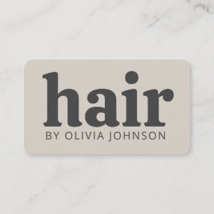 Modern Chic Hair Stylist Business Card l Tan