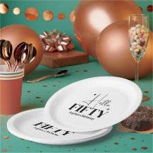 Modern Chic Hello Fifty 50th Birthday Custom