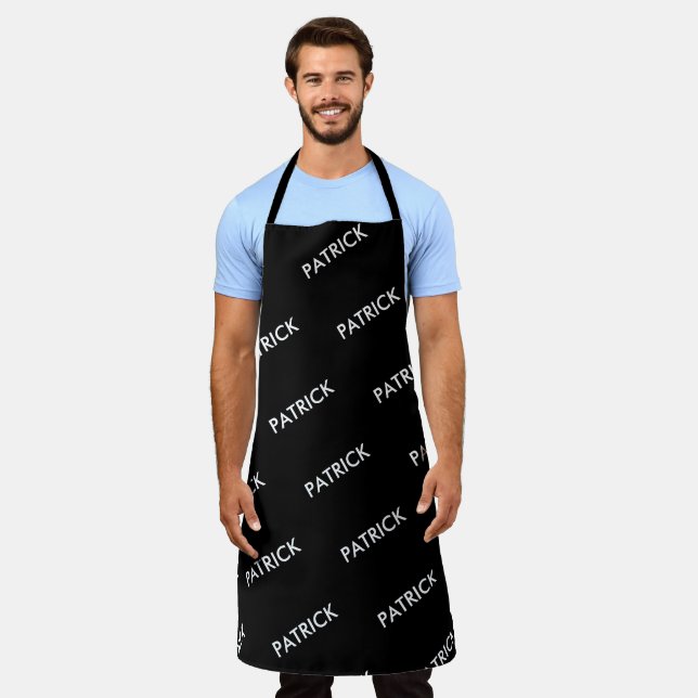 Modern Chic Hobby Personalised Cooking Chef Custom Apron (Worn)