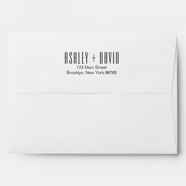 Modern Chic Invitation Envelope (Back (Top Flap))