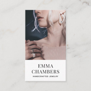 Modern Chic Jewellery Designer Business Card