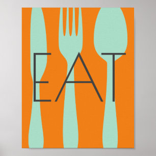 modern chic kitchen quote wall art eat