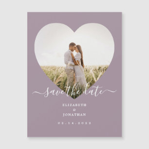 Modern Chic Lavender Wedding Photo Save The Date
