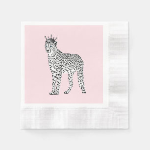 Modern Chic Leopard Queen Monogram Napkins