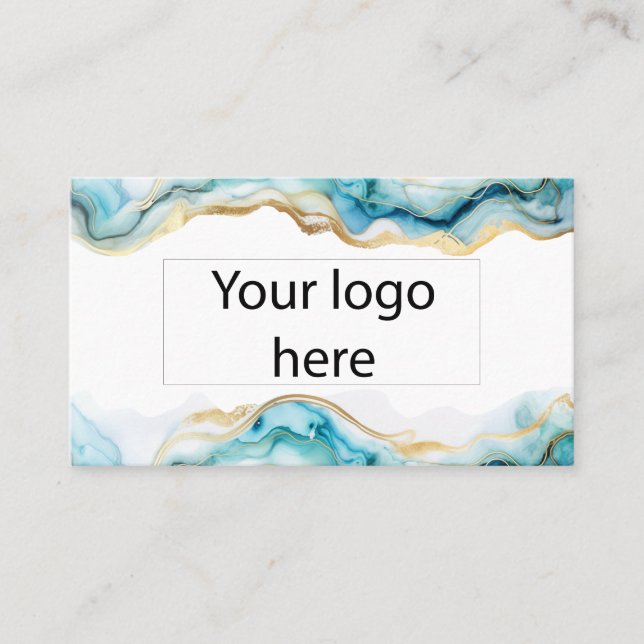 Modern Chic Logo QR Code Social Media Website Business Card (Front)