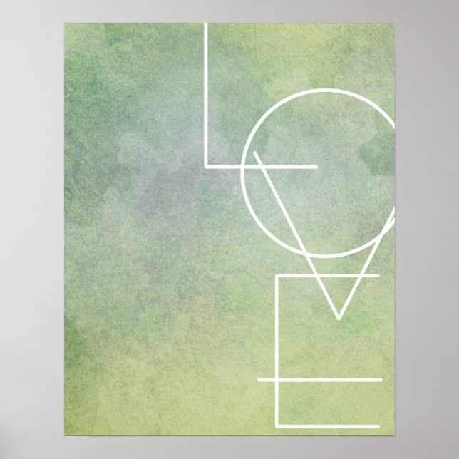 modern chic love typography poster wall art (Front)