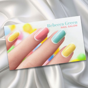 Modern Chic Manicurist Nail Artist Nail Salon Business Card