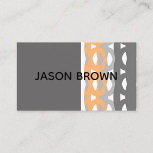modern chic mid century style trendy abstract business card