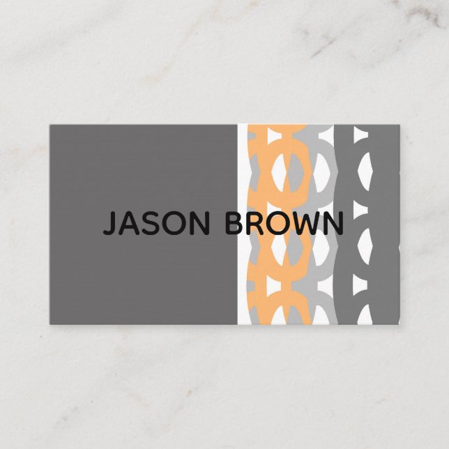 modern chic  mid century style trendy abstract business card (Front)