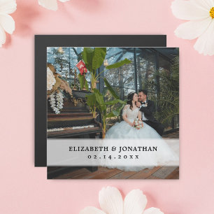 Modern Chic Minimalist Couple Photo Wedding Favour