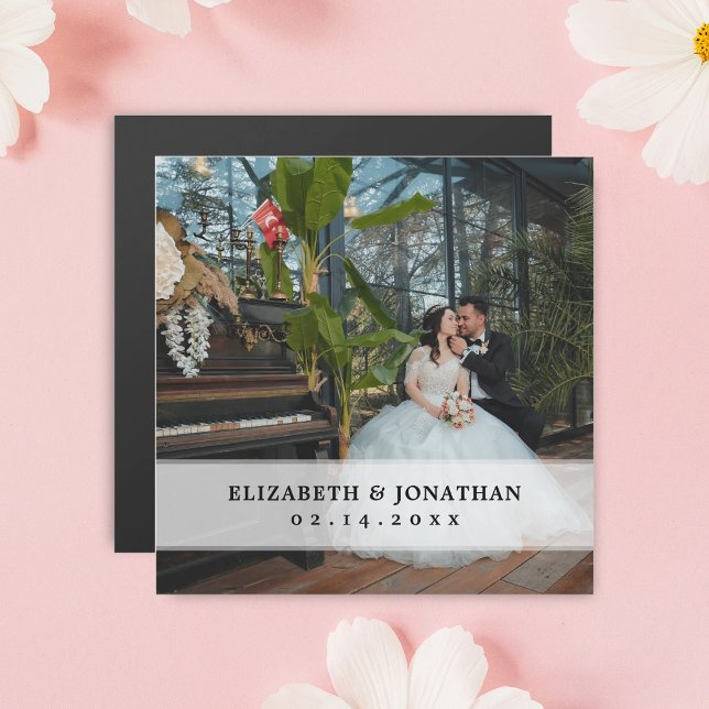 Modern Chic Minimalist Couple Photo Wedding Favour (Creator Uploaded)